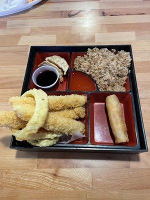 Chicken tempura bento box