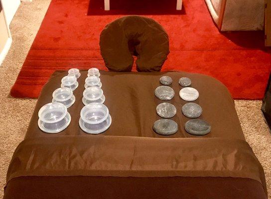 Hot Stones and Cupping Therapy