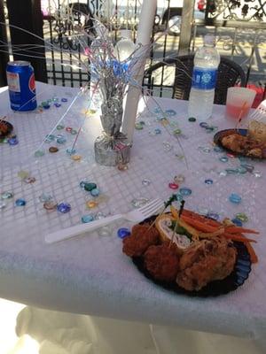 Courtyard Table Set up