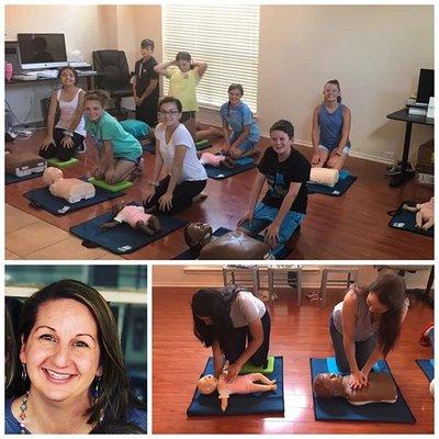 Lead Instructor, Adrian, creates a fun atmosphere for teens in NTXCPR's Babysitter Courses