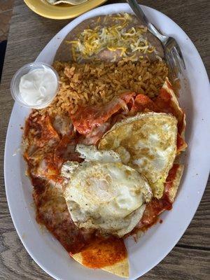 Chilaquiles & Eggs Plate