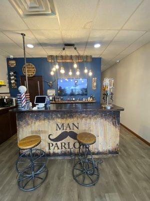 The front desk / bar / coffee spot/ hang out