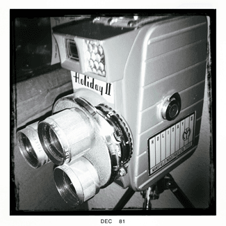 Company mascot! Holiday 2 8mm motion picture camera, circa 1958.