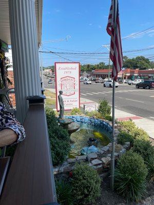 View from outside dining