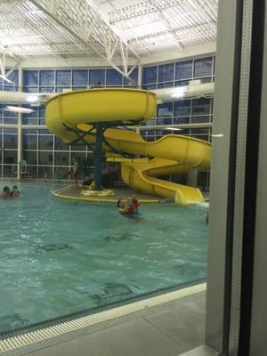 Slide at pool