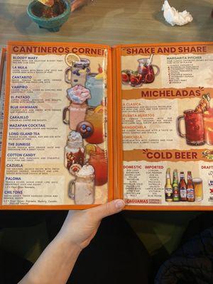 Drink menu