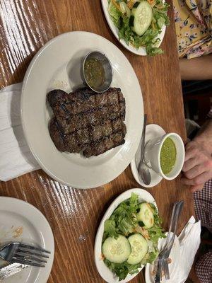 Churrasco con dos acompañamientos