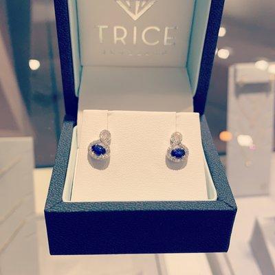 Beautiful diamond and sapphire earrings!! Thank you!!