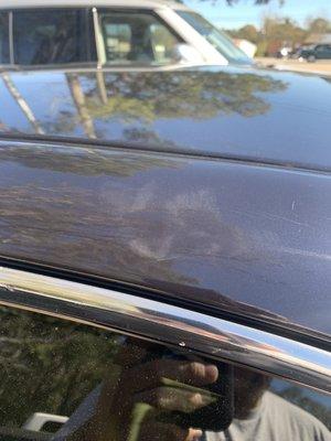 Grease hand prints all over my car after I picked it up