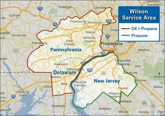 We happily serve residents in these areas of Pennsylvania, Delaware, and New Jersey.