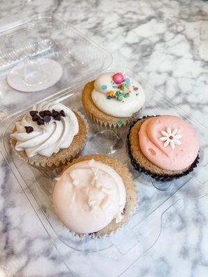 (L-R, starting in the back) Cannoli, Vanilla Party, Raspberry Cheesecake, and Strawberry Champagne