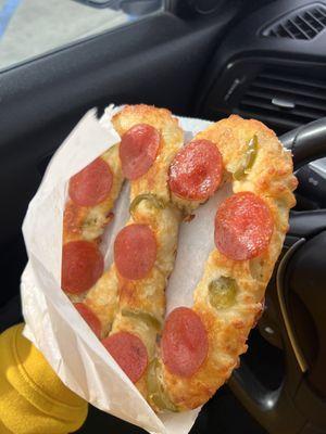 Jalapeño pepperoni pretzel