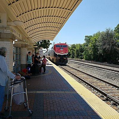 Arriving at the Eddie Bernice Johnson Union Square Station in Dallas, TX