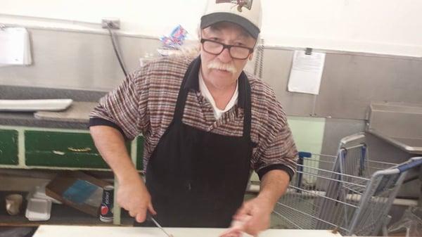 Meet Pete. Pete is your go to for all your meat advisement and cutting needs.
 (pic credit: Mitzi De La Cruz)