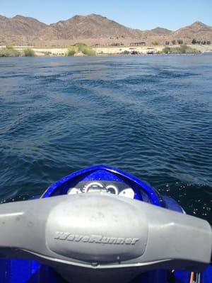 WaveRunner next to Davis Dam.