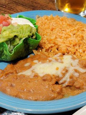 Refried beans and rice