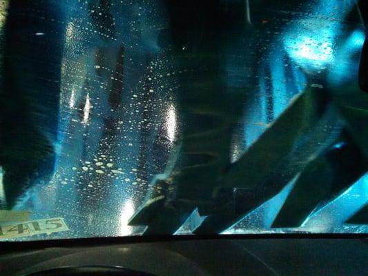 Inside of car wash