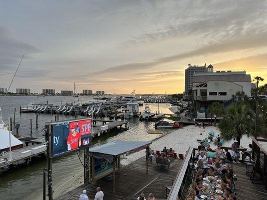 Outside view. Live music plays down there too!