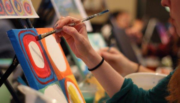 Paint and Sips are always fun! Host your next adult party at Unicoi!