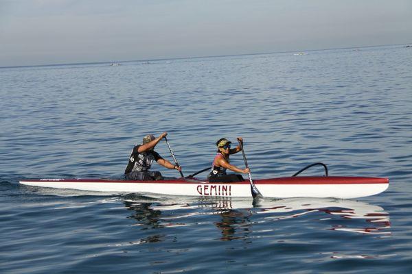 Getting on the Water Outrigger two man