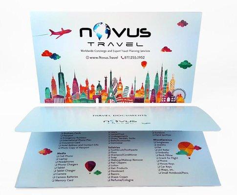 Thank you for creating these doc pouches for us! We love them! Working with Easy Pocket Folders was a great experience! - Novus Travel Ltd