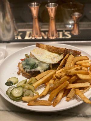 Grilled Sausage Sandwich & Sea Salt Fries