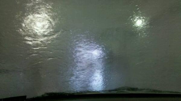 This is a great description of what it's like in a carwash.  :-)