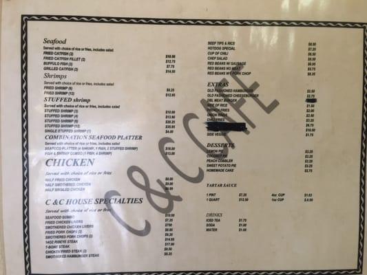 The menu but there is also the daily specials you want to try!