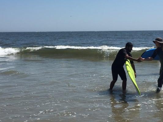 Wohoo... Surfing..! The instructors are cool we can get pro in no while