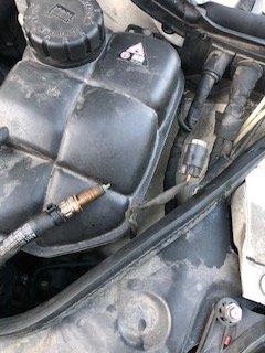 Coolant hose not connected