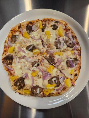 The kabab special pizza