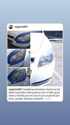 Head lamp restoration and repair...