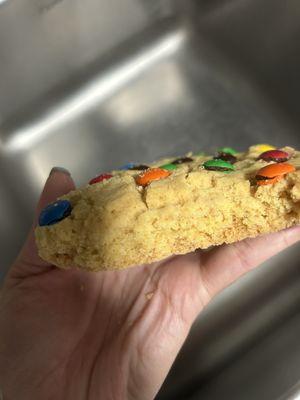 Giant m&m cookies barely has any m&ms