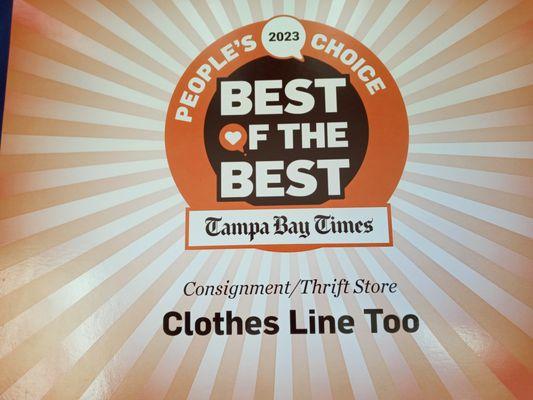 We are honored to be voted Best of the Best in the Tampa Bay area. Come check us out!!