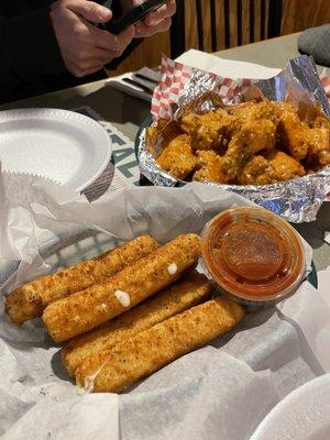 Mozerella Sticks and Wings -- the BEST