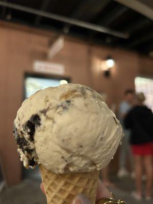 The Parent Trap. Peanut butter ice cream with peanut butter swirl and crushed Oreos.