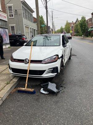 This is his care for safety my wife's car totaled in front of his store because he refused to let her park in the back