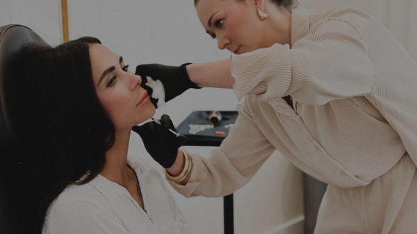 Woman getting botox