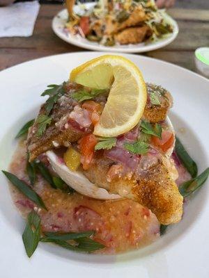 Cajun Catfish over rice