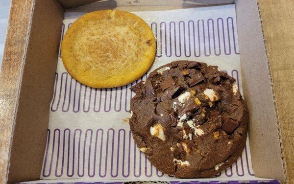 Snickerdoodle and S'mores cookies