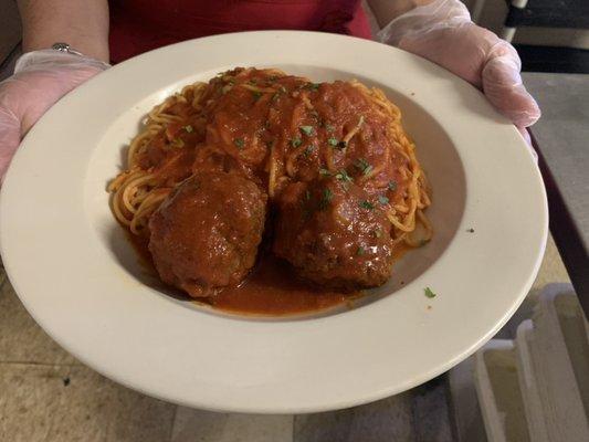 Spaghetti with meatballs