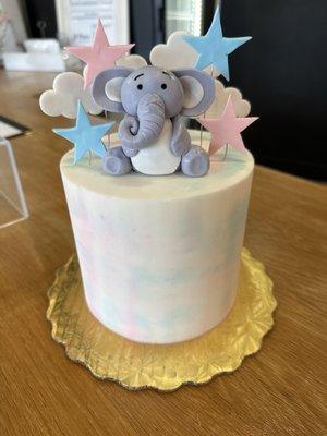 Our gender reveal cake. Came out beautiful!!!