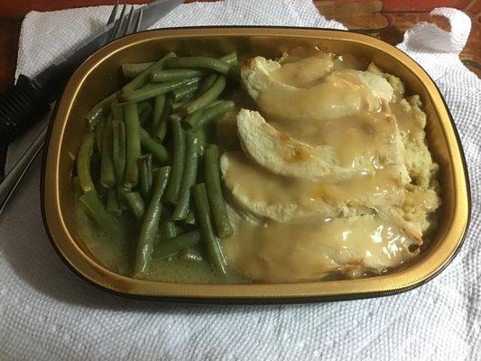 Marchese turkey and dressing meal.