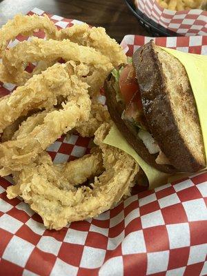 BLT with onion rings