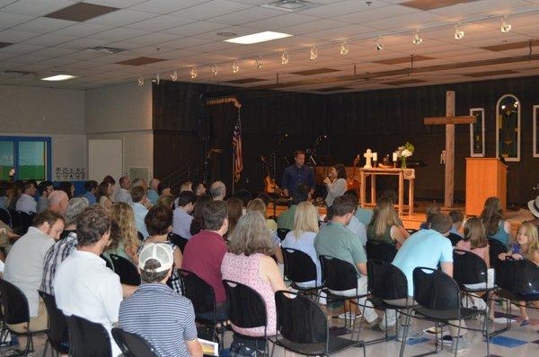 Worship service at Whitsitt Elementary