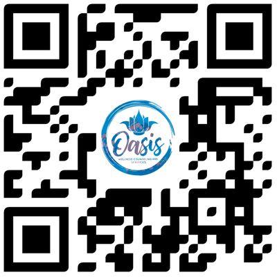 QR code for the Oasis Wellness Counseling and Services website