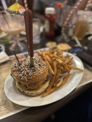 Chicken Sandwich with fries