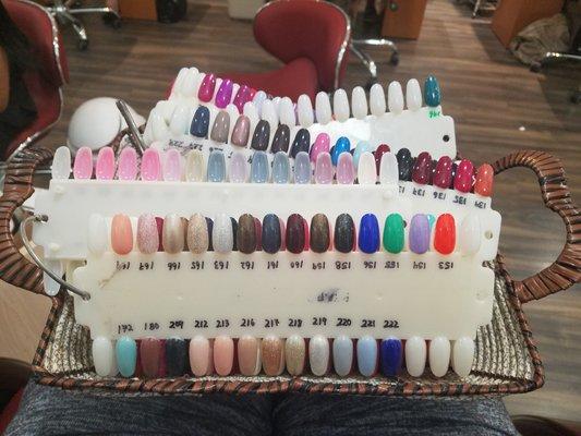 Their large collection of gel polish available.