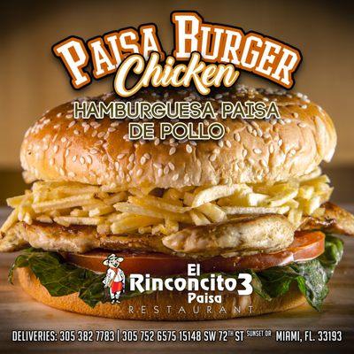 - Paisa Chiken Burger - hamburguesa Paisa de Pollo