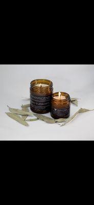 Our Organic Beeswax candle with Eucalyptus which also purifies air.